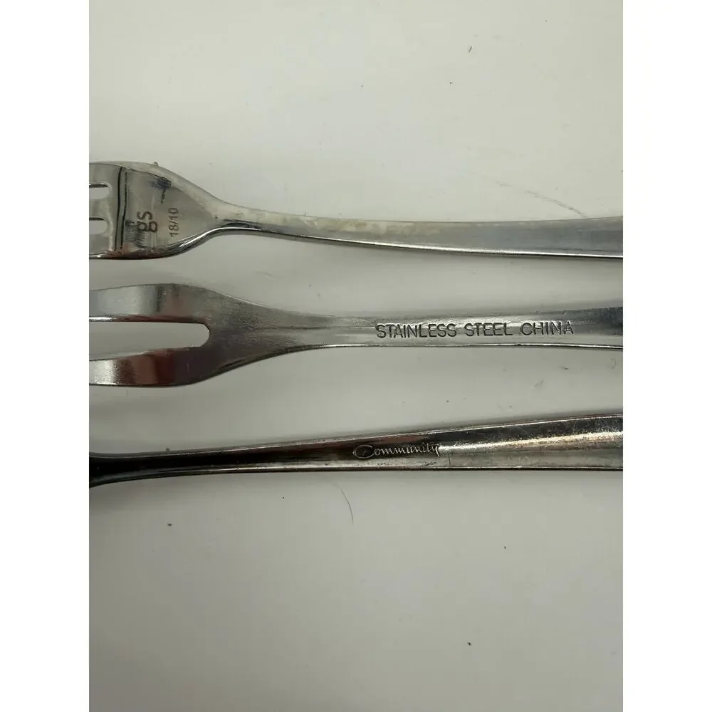 Community Oneida Mixed Forks Flatware Lot Salad Cocktail Seafood Stainless